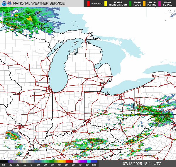 Weather radar map